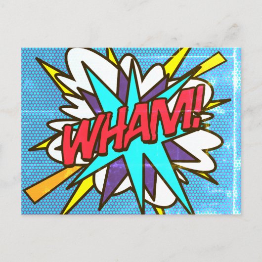 WHAM Leuke Retro Stripboek Pop Art Briefkaart (Voorkant)