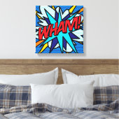 WHAM Leuke Retro Stripboek Pop Art Canvas Afdruk (Insitu (Slaapkamer))