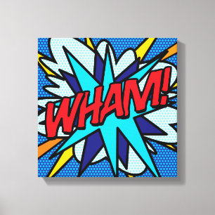 WHAM Leuke Retro Stripboek Pop Art Canvas Afdruk