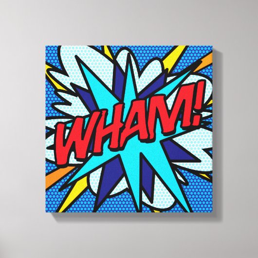 WHAM Leuke Retro Stripboek Pop Art Canvas Afdruk (Voorkant)