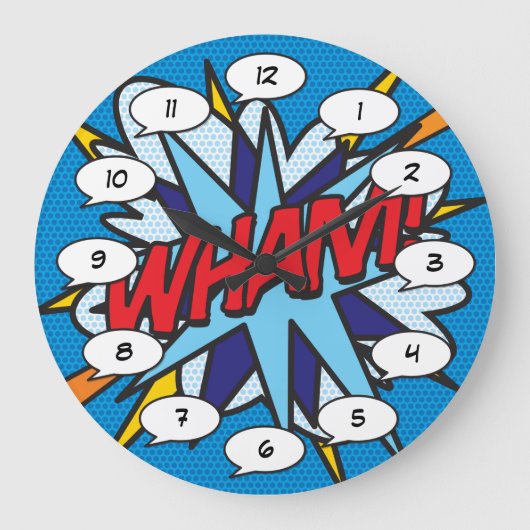 WHAM Leuke Retro Stripboek Pop Art Grote Klok (Voorkant)