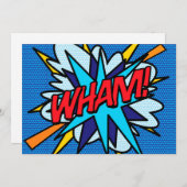 WHAM Leuke Retro Stripboek Pop Art Kaart (Voorkant / Achterkant)