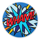 WHAM Leuke Retro Stripboek Pop Art Keramische Knop (Voorkant)