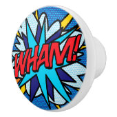WHAM Leuke Retro Stripboek Pop Art Keramische Knop (Rechts)