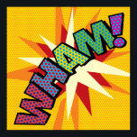 WHAM Leuke Retro Stripboek Pop Art Poster<br><div class="desc">Een leuk,  cool en trendy retro stripboek pop art-geïnspireerd ontwerp dat de wham,  zap,  pow in je dag brengt. Het perfecte cadeau voor superhelden,  je vrienden,  familie of als traktatie voor jezelf. Ontworpen door ComicBookPop© op www.zazzle.com/comicbookpop*</div>