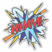 WHAM Leuke Retro Stripboek Pop Art Sticker (Voorkant)