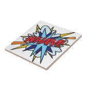WHAM Leuke Retro Stripboek Pop Art Tegeltje (Zijkant)