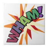WHAM Leuke Retro Stripboek Pop Art Tegeltje (Voorkant)
