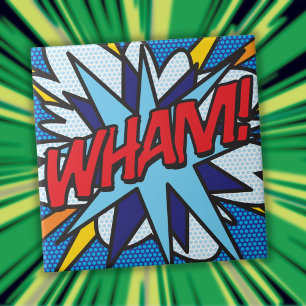 WHAM Leuke Retro Stripboek Pop Art Tegeltje