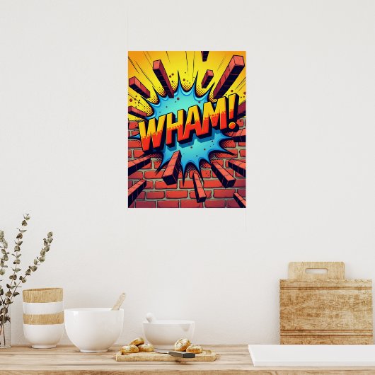 WHAM! Pop Art Comic Style Poster (Keuken)