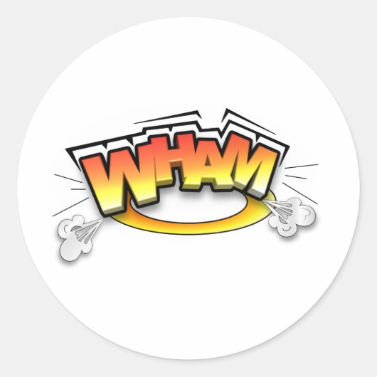 Wham Ronde Sticker (Voorkant)