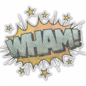 WHAM!  stripboek Steampunk Pop Sticker (Voorkant)