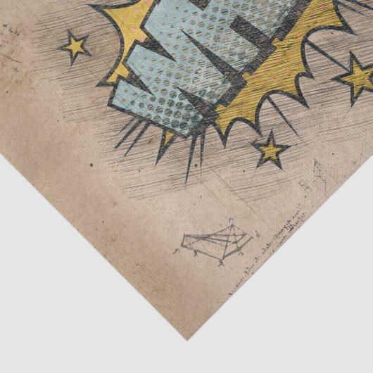 WHAM!  stripboek Steampunk Pop Tissuepapier (Detail)