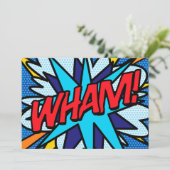 WHAM Uw Bericht Spraak Bubble Fun Retro Aankondiging (Staand voorkant)