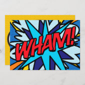 WHAM Uw Bericht Spraak Bubble Fun Retro Aankondiging (Voorkant / Achterkant)