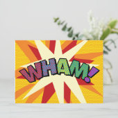 WHAM Uw Bericht Spraak Bubble Fun Retro Aankondiging (Staand voorkant)