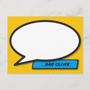 WHAM Your Message Speech Bubble Fun Retro Briefkaart
