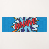 WHAM ZAP Fun Retro Comic Book Pop Art Yogamat (Voorkant (horizontaal))