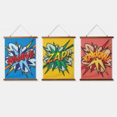 WHAM ZAP KAPOW Stripboek Modern Hangend Wandkleed (Driedubbel)