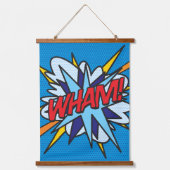 WHAM ZAP KAPOW Stripboek Modern Hangend Wandkleed (Voorkant)