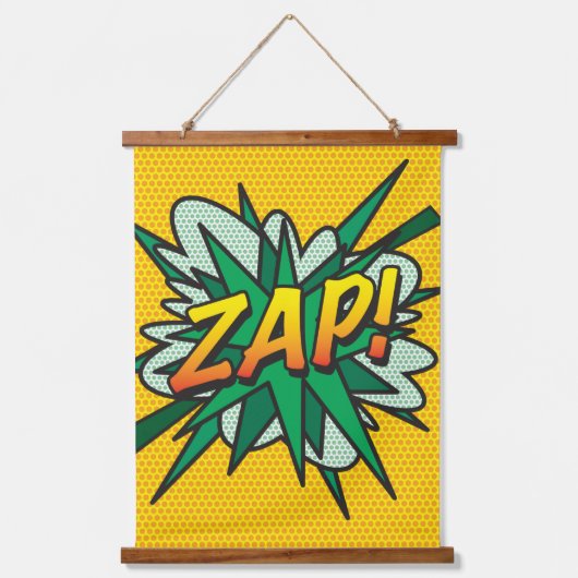 WHAM ZAP KAPOW Stripboek Modern Hangend Wandkleed (Voorkant 2)