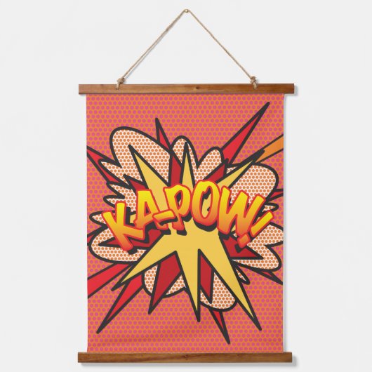 WHAM ZAP KAPOW Stripboek Modern Hangend Wandkleed (Voorkant 3)