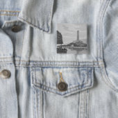 Whampoa Pagoda, 1810 Vierkante Button 5,1 Cm (In situ)