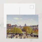 Wharf of Louvre Paris - Monet Famous Painting Feestdagenkaart (Voorkant / Achterkant)