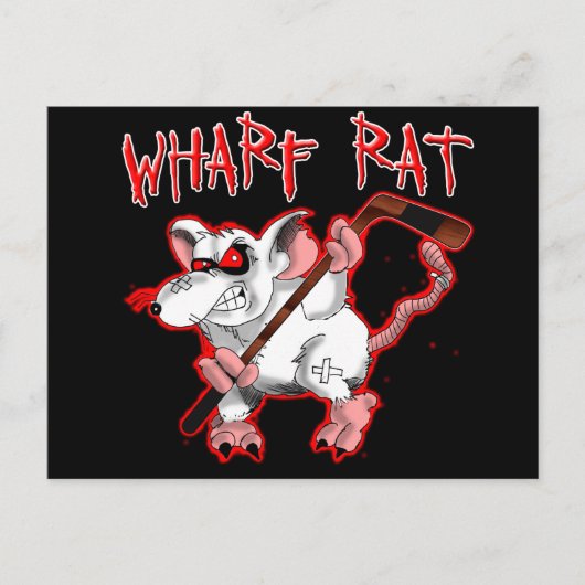 Wharf Rat Cartoon Mascot Briefkaart (Voorkant)
