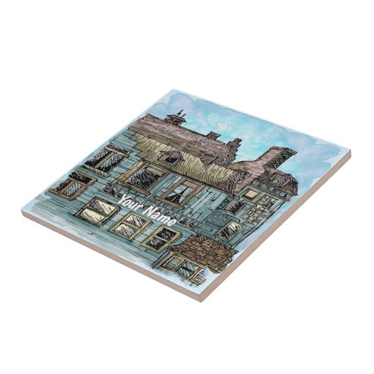 Wharf Scene 2 Tegeltje (Zijkant)