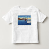 Wharf Scene die het scheepvaartschip toont Kinder Shirts (Voorkant)