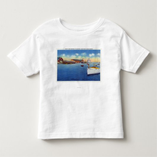 Wharf Scene die het scheepvaartschip toont Kinder Shirts (Voorkant)
