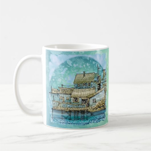 Wharf Scene mug Koffiemok (Links)