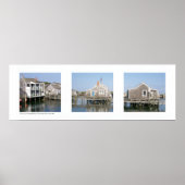 Wharf Scene Nantucket, Massachusetts Triptych Poster (Voorkant)