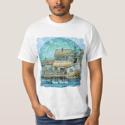 Wharf Scene T-shirt (Voorkant)