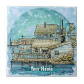 Wharf Scene  Tegeltje (Voorkant)