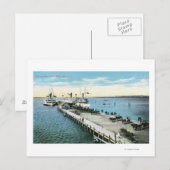 Wharf-Uitzicht in de New Harbour Briefkaart (Voorkant / Achterkant)