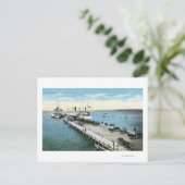 Wharf-Uitzicht in de New Harbour Briefkaart (Staand voorkant)