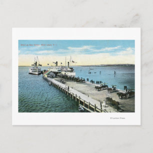 Wharf-Uitzicht in de New Harbour Briefkaart