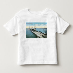 Wharf-Uitzicht in de New Harbour Kinder Shirts