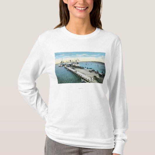 Wharf-Uitzicht in de New Harbour T-shirt (Voorkant)