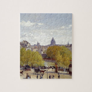 Wharf van Louvre, Parijs door Claude Monet Legpuzzel