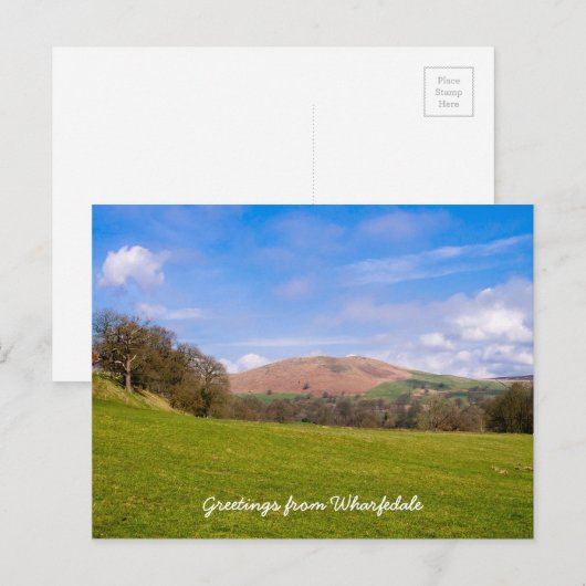 Wharfedale-omgeving Briefkaart (Voorkant / Achterkant)