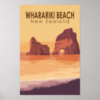 Whariki Beach New Zealand Travel  Art