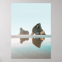 Whariki Beach, New Zealand Travel Artwork