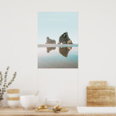 Whariki Beach, New Zealand Travel Artwork Poster (Keuken)