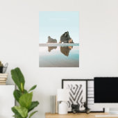 Whariki Beach, New Zealand Travel Artwork Poster (Thuiskantoor)