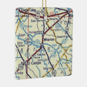 Wharton TX  Map Keramisch Ornament (Rechts)