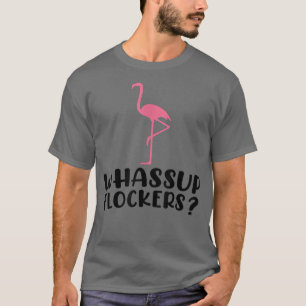 Whassukers Funny Cute Summer Pink Flamingo V T-shirt