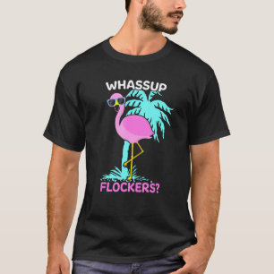 Whassukers klamflamingo met zonnebril en t-shirt